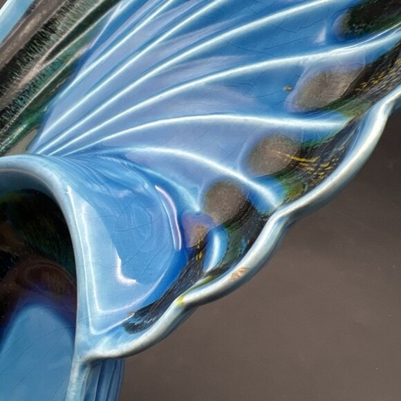 Nasco Santa Anita Ware Sierra Chip n' Dip Bowl Blue Vintage California USA R-134 - Picture 8 of 16